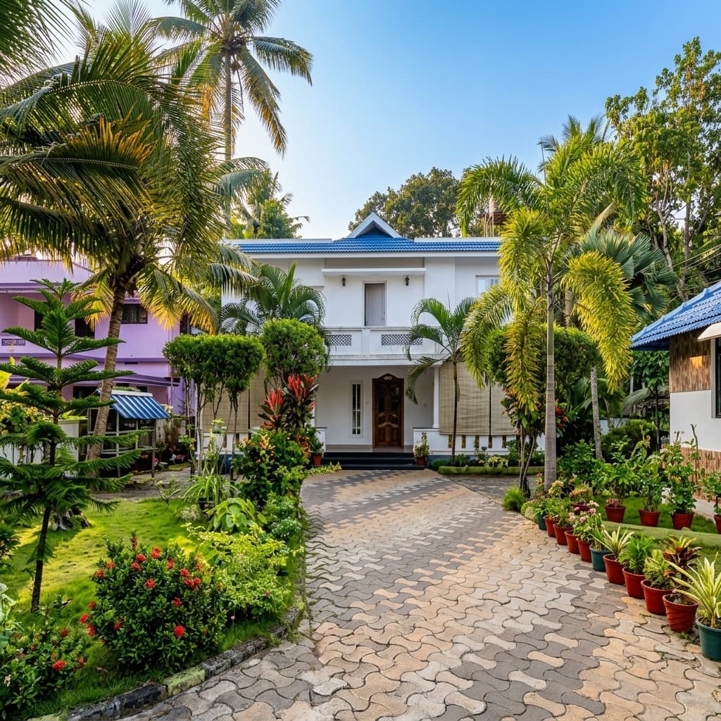 Regal Mansion family homestay exterior in Alleppey Kerala